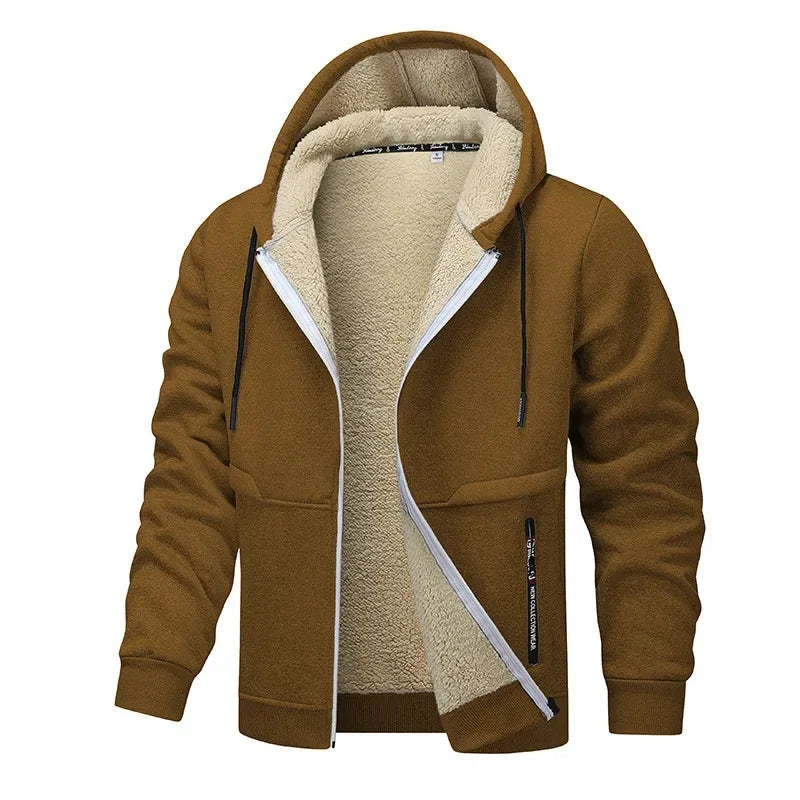 Men's Casual Winter Jacket Versatile Warmth With Full Front Zipper And Soft Lining For Everyday City Wear
