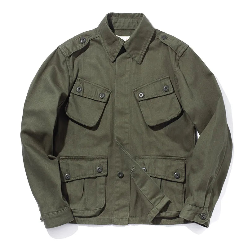 TrendAura Paratrooper Vintage M42 Jacket For Men With Spacious Pockets Military Inspired Outerwear