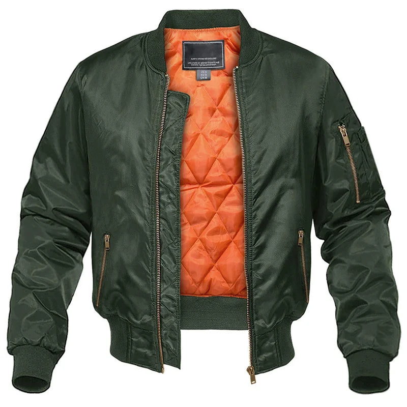 Mens Quilted Bomber Jacket Warmth And Style