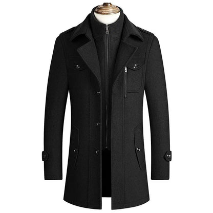 Jackie Men Wool Coat Trendy Luxury Wool Blend Timeless Style For Everyday And Formal Wear