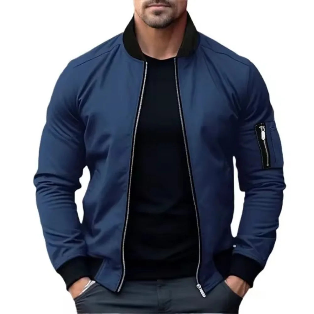 TrendAura Maverick Bomber Jacket For Men Windproof With Durable Zipper And Soft Interior Lining Year Round