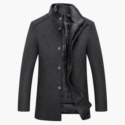Mens Classic Winter Coat With Stand Up Collar For Business And Casual Wear Warmth And Style