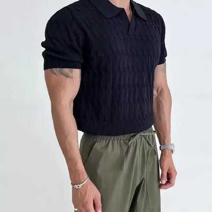Lucas Slim Fit Polo Shirt By TrendAura Lightweight Breathable Knit Polo For Smart Casual And Office Wear Olive Green