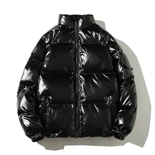 Eloura-Moda | Windproof metallic winter puffer jacket