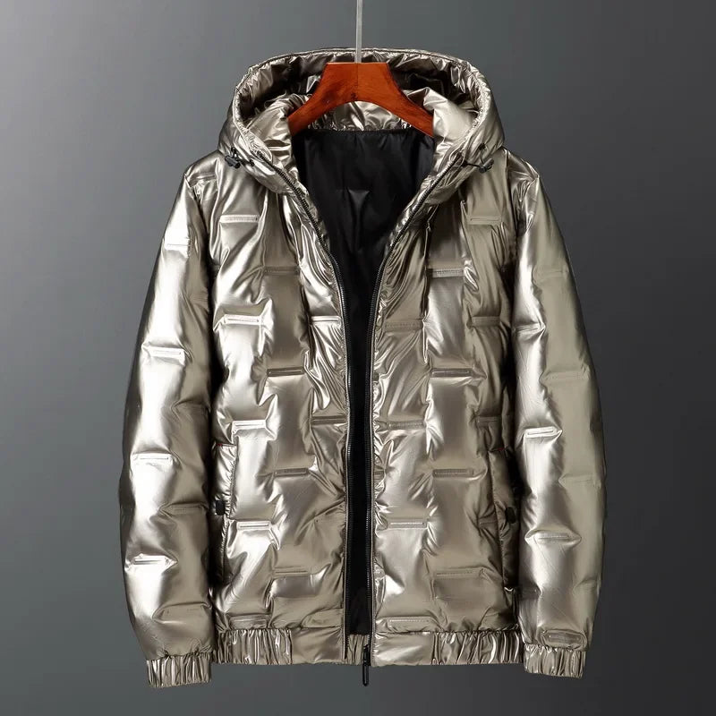 Men's Winter Bomber Jacket Puffer Short With Bold Modern Silhouette For Urban Men