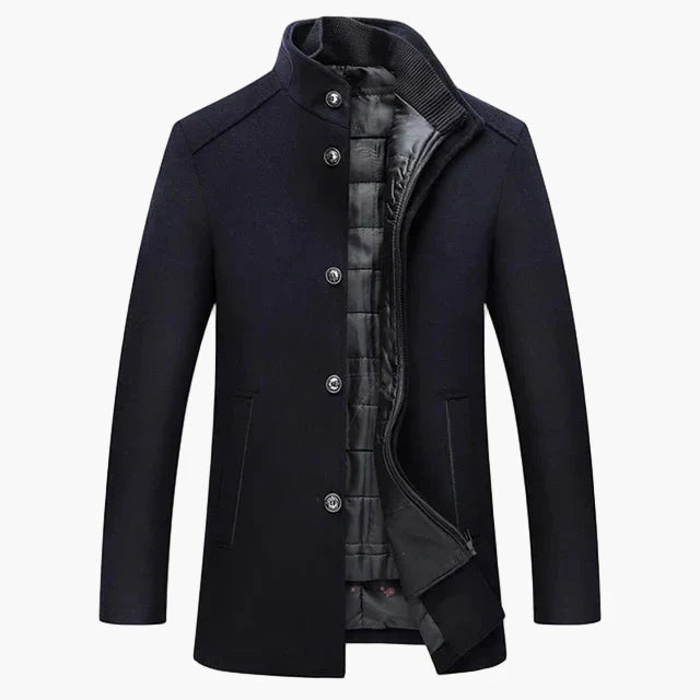 Mens Classic Winter Coat With Stand Up Collar For Business And Casual Wear Warmth And Style