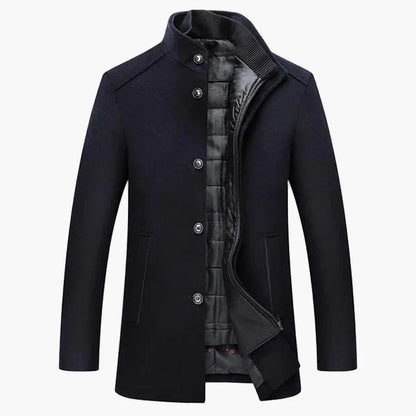 Mens Classic Winter Coat With Stand Up Collar For Business And Casual Wear Warmth And Style