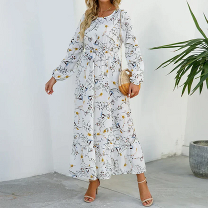 Women's Maxi Dress with Flowy Design and Adjustable Straps
