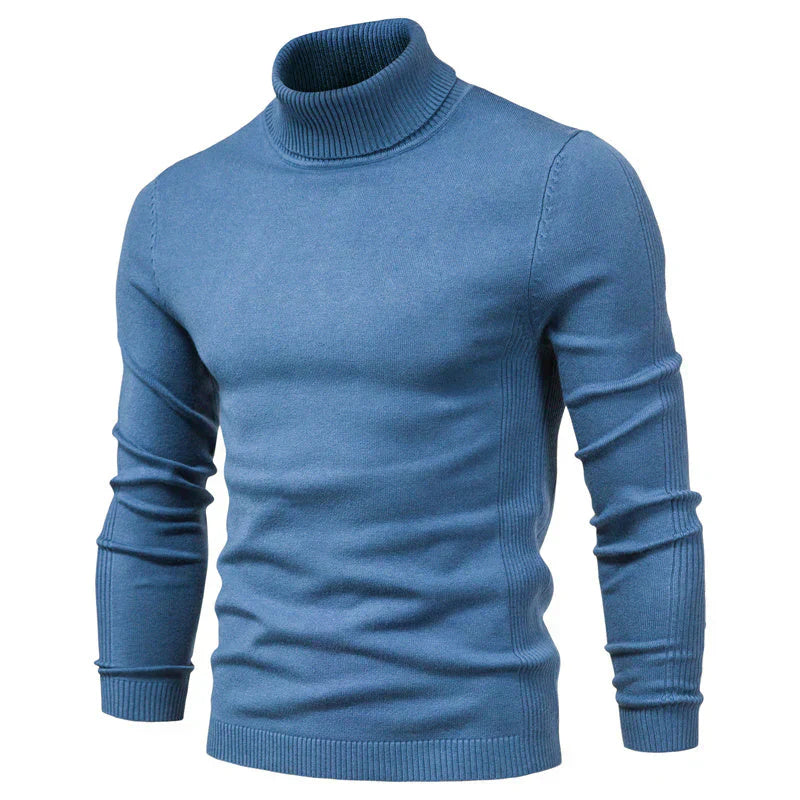 Breathable turtleneck sweater for men