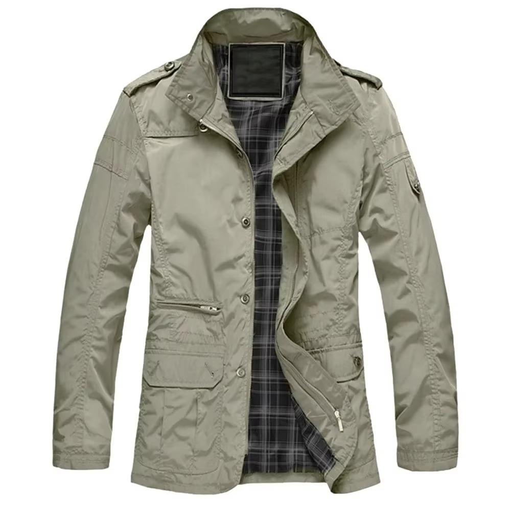 TrendAura Men's Big and Tall Lightweight Windbreaker Parka for Spring and Fall Comfort