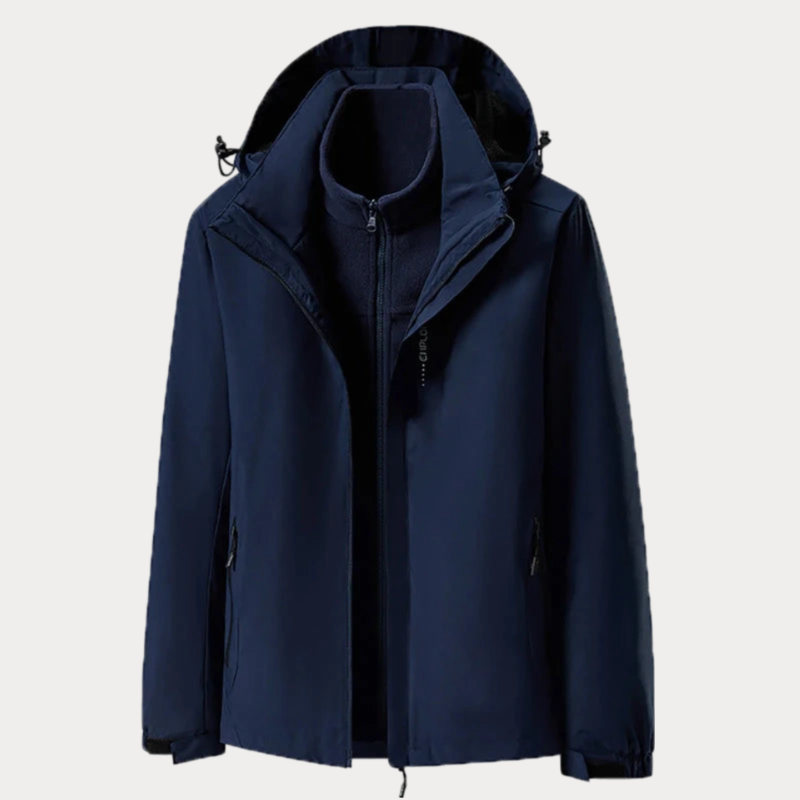 Men's Windbreaker Hoodie Jacket Ultralight Windproof Outdoor Hiking Gear with Zippered Pockets