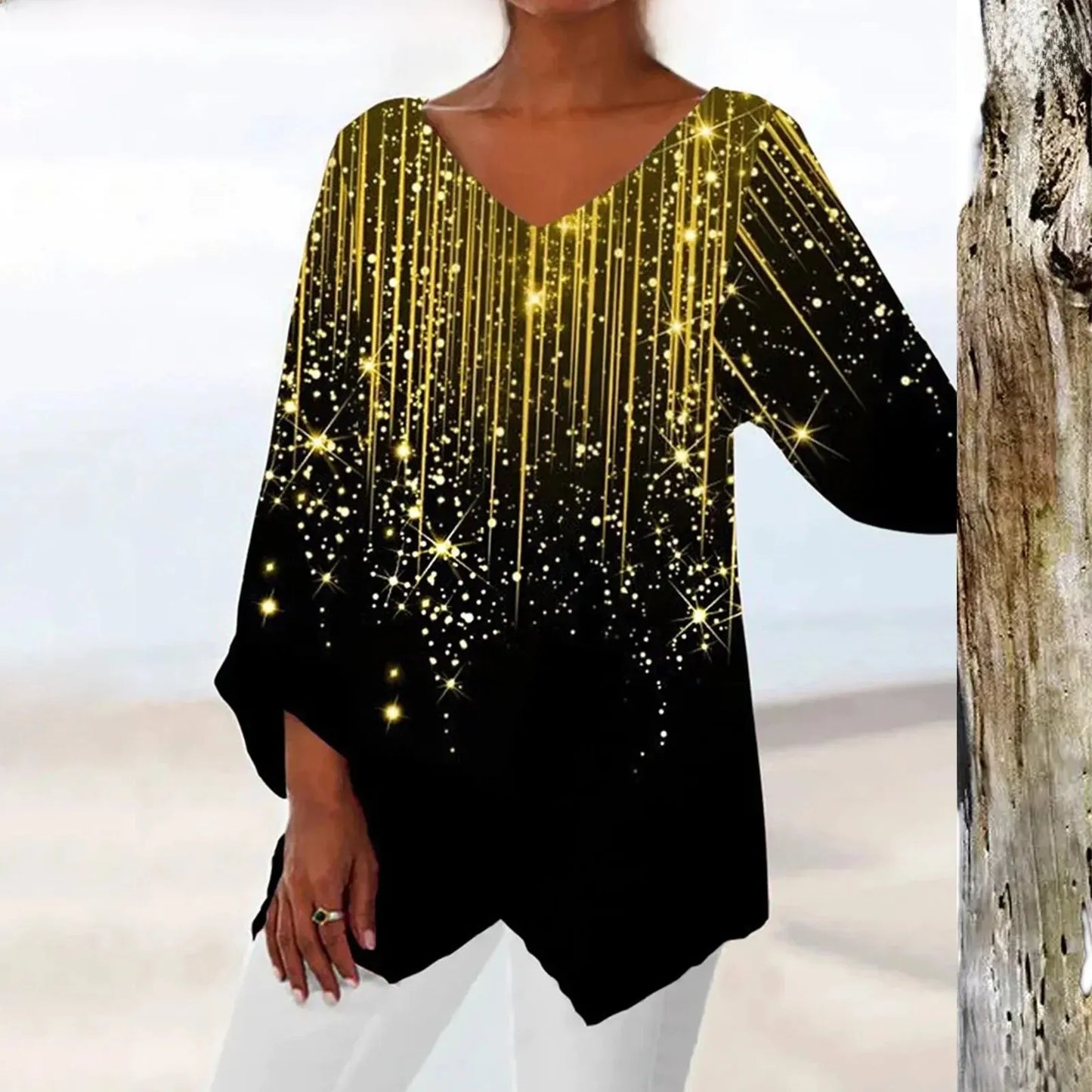 Avelina - Vintage V-neck top