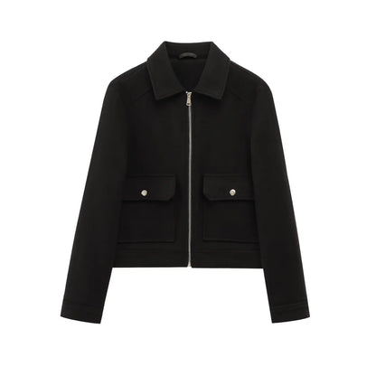 Jasmine | Women’s Casual Zip Front Pocket Jacket