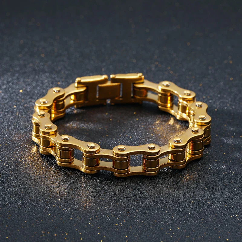 TrendAura Motoclyde Stainless Steel Bracelet For Men Motorcycle Inspired Durable Jewelry Accessory