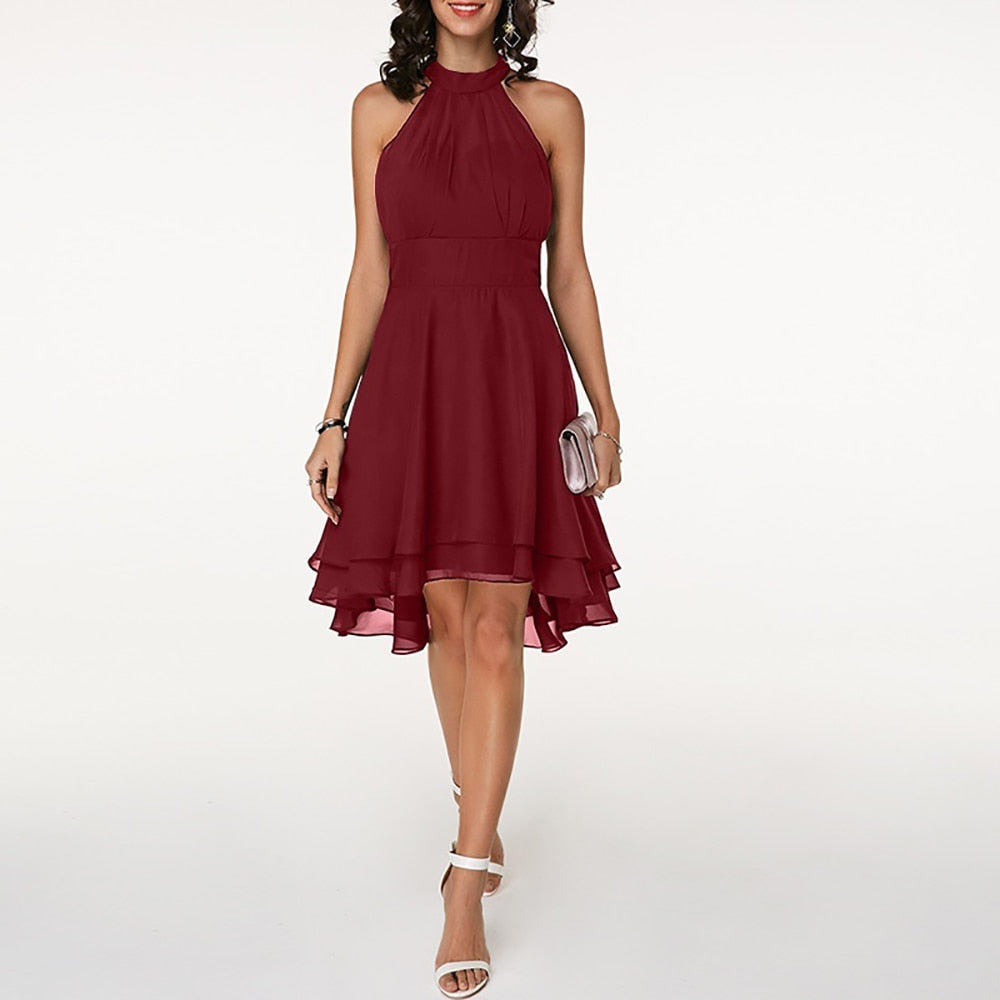 Women’s Halter Ruffle Dress | Mini