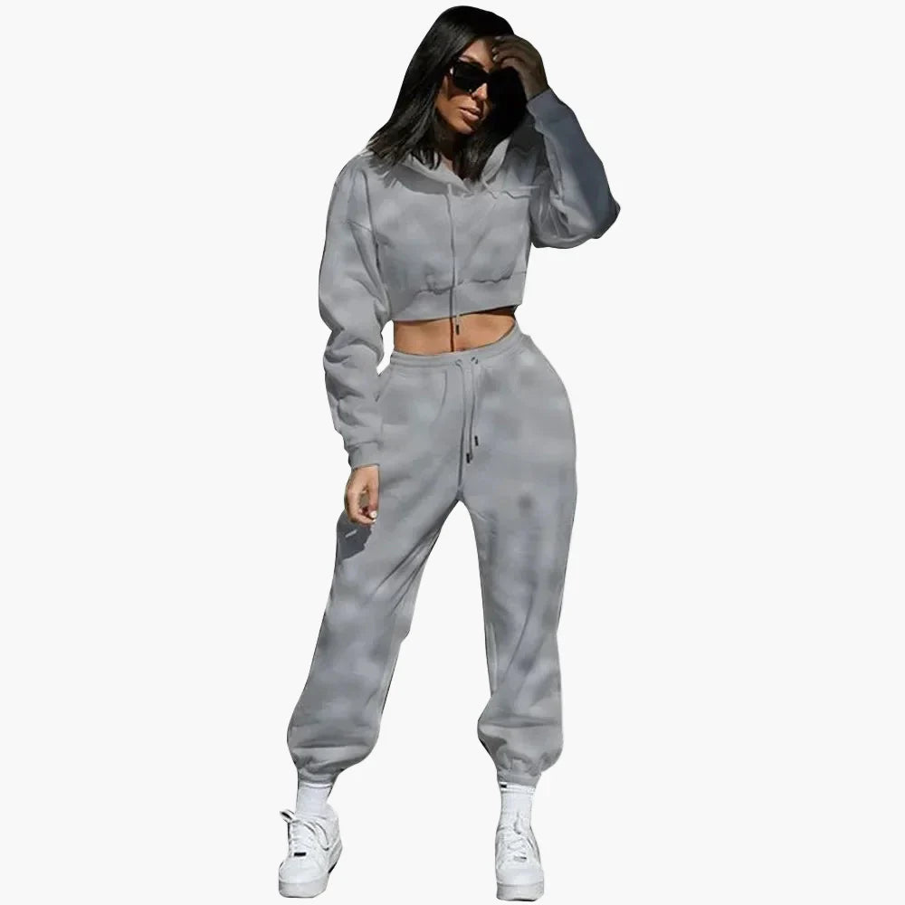 Women's Tracksuit Two-Piece Hoodie & Jogging Pants Leisure Sports Set