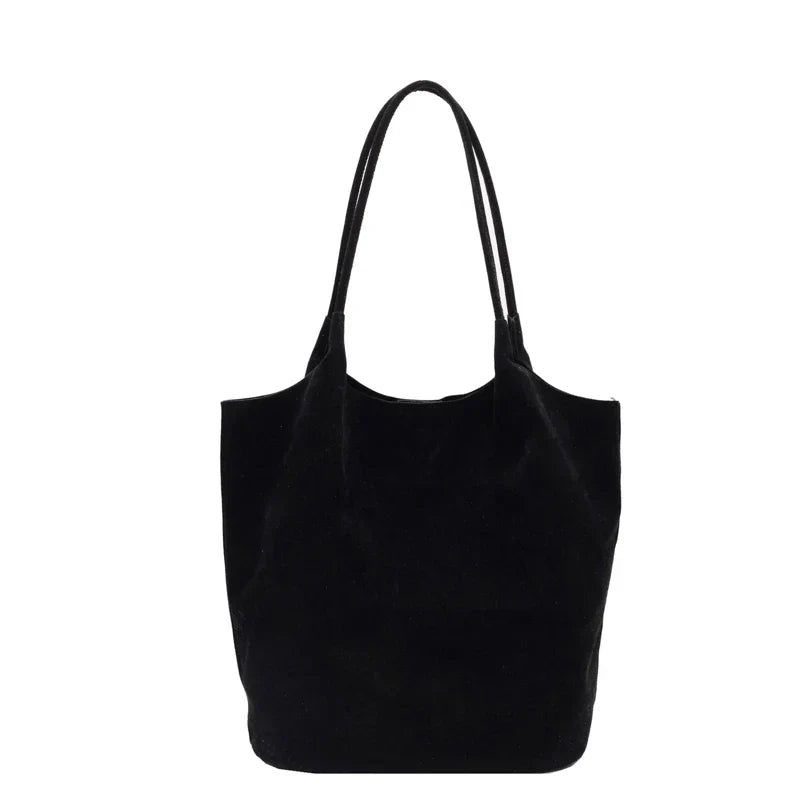 TrendAura Judy Suede Tote Bag Spacious Everyday Carryall With Soft Textured Finish