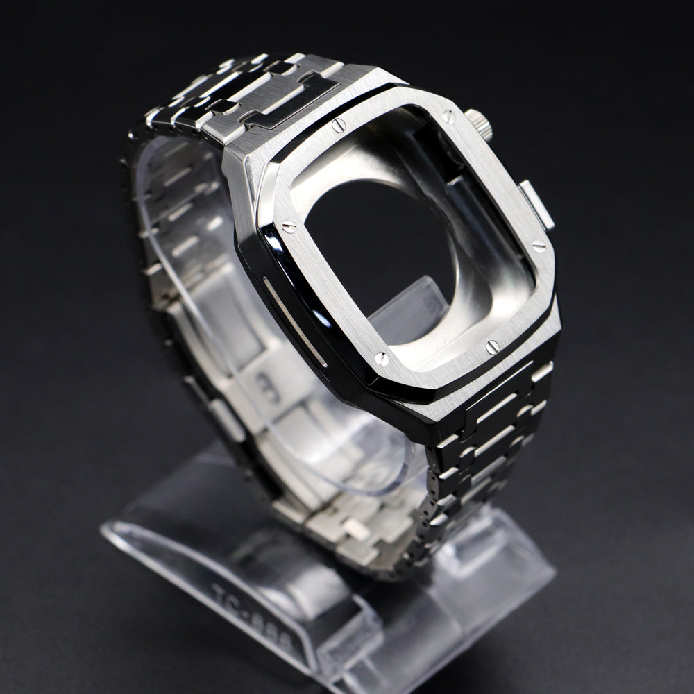TrendAura Sentinel Apple Watch Band Stainless Steel Polished Strap Fits All Models Easy Five Minute Installation
