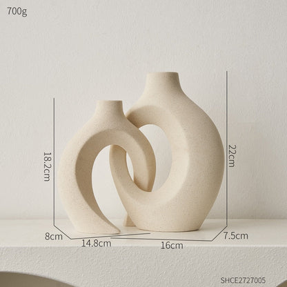 Nordic Ceramic Vase Modern Scandinavian Decor For Living Rooms And Offices Elegant Home Accent