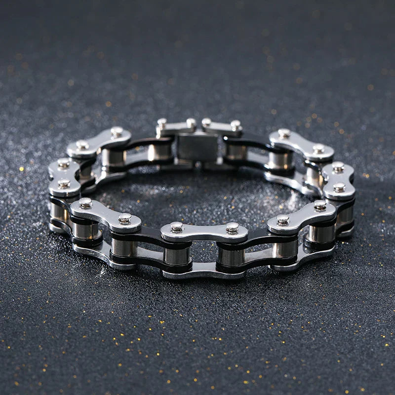 TrendAura Motoclyde Stainless Steel Bracelet For Men Motorcycle Inspired Durable Jewelry Accessory