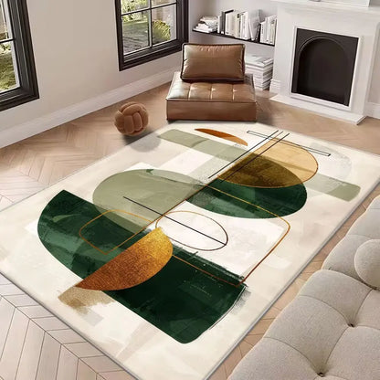 Modern Abstract Style Large Living Room Carpet Decoration Home Rugs for Bedroom Non-slip Lounge Rug Mat for Children Washable