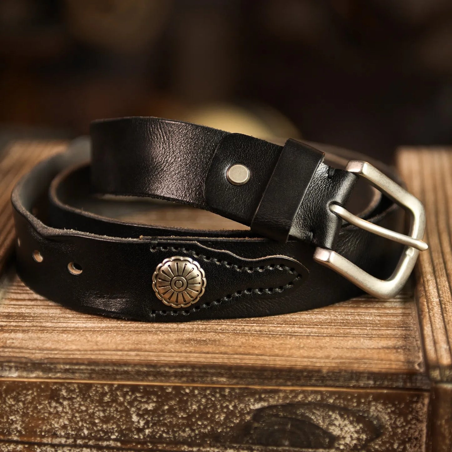 Distressed Leather Belt