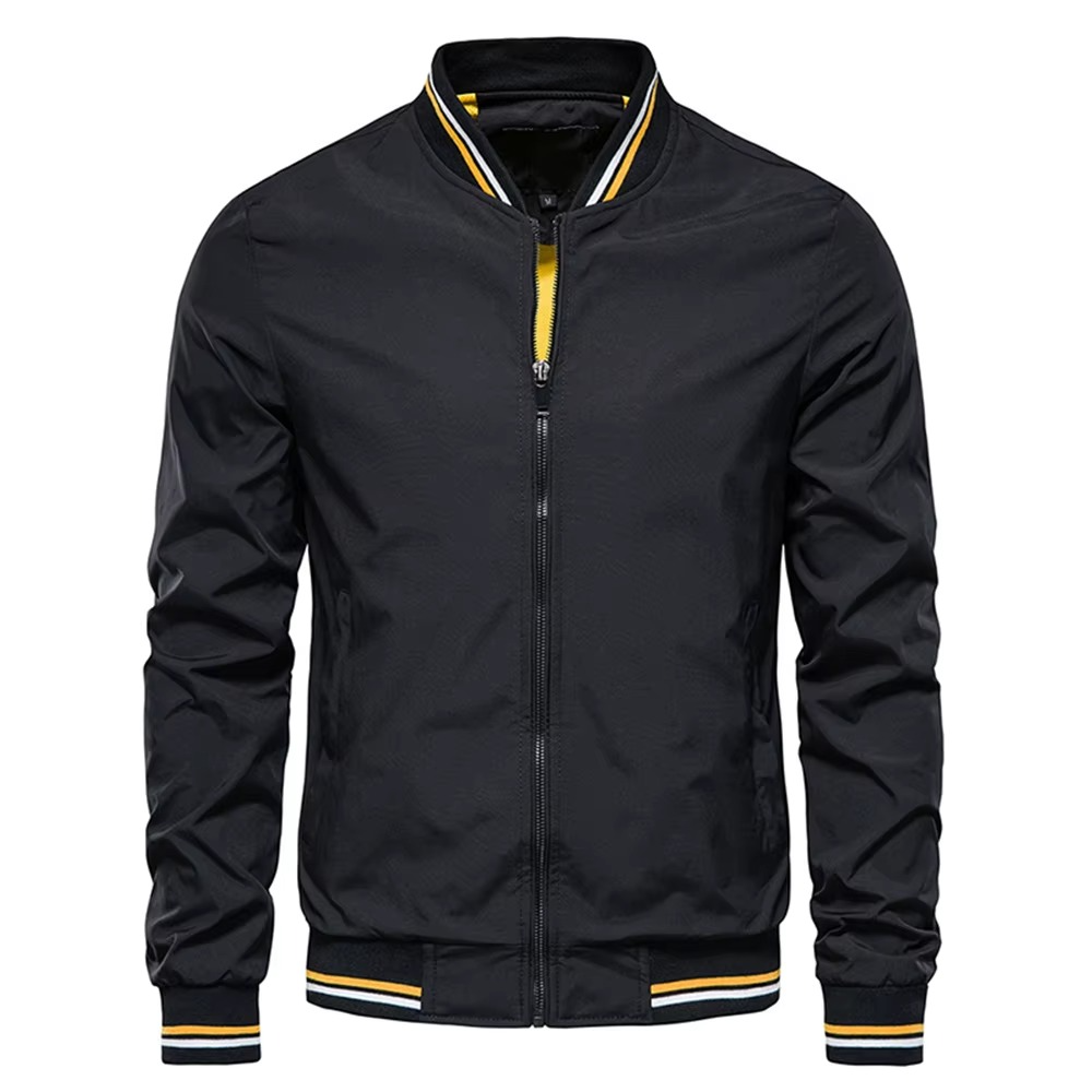 Mens Slim Fit Burgundy Bomber Jacket Lightweight Baseball Style For All Seasons TrendAura
