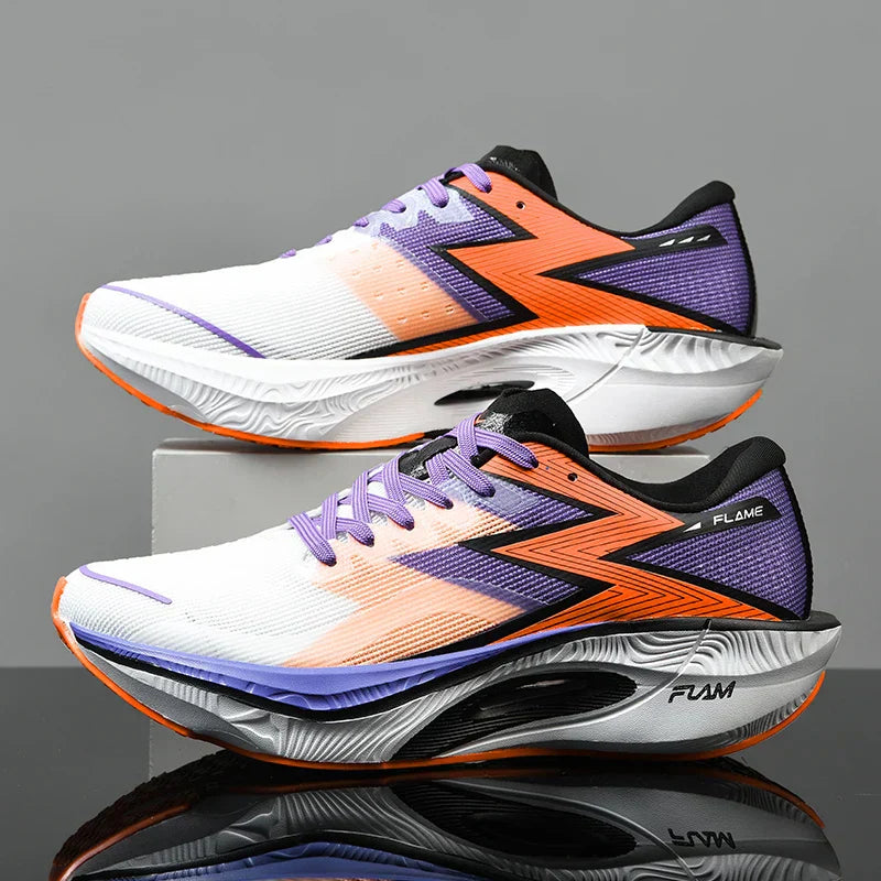 TrendAura Xcelerate V2 Running Sneakers With Carbon Plating Lightweight Moisture Wicking Mesh And Shock Absorbing Sole
