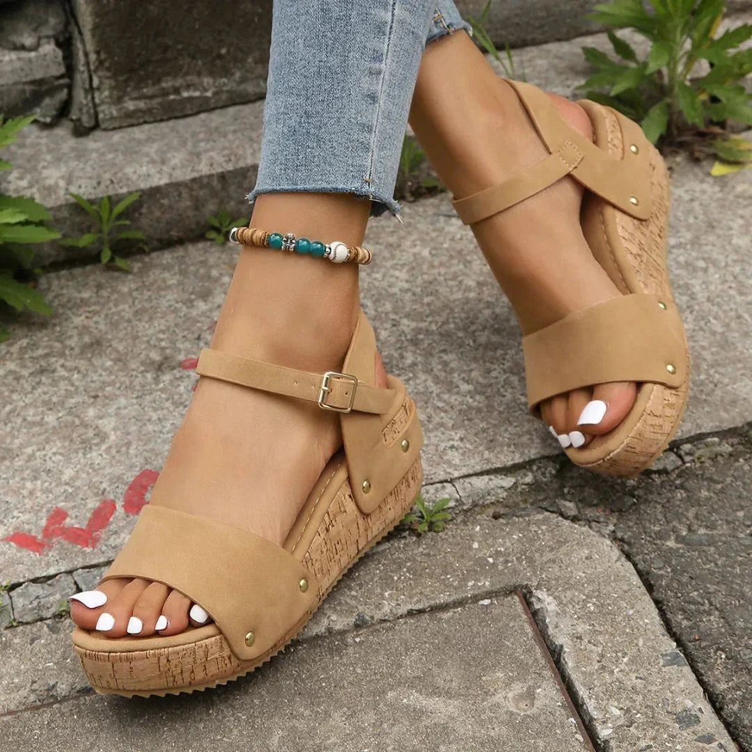Selena Crisscross Jute Platform Sandals