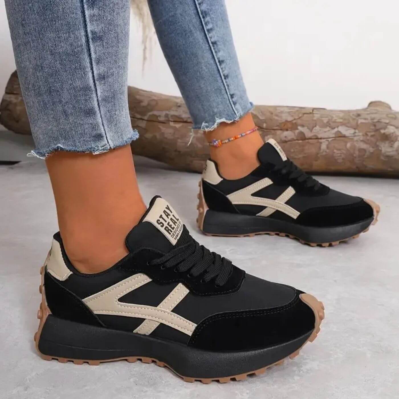 Women's Slip-Resistant Sneakers with Breathable Design and Lightweight Construction - TrendAura
