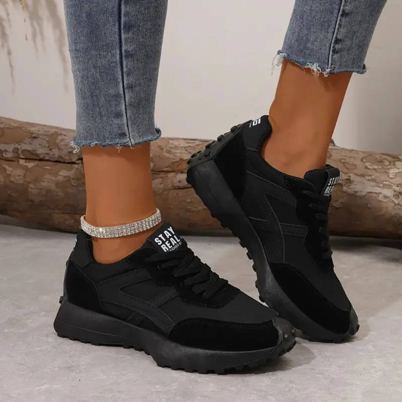 Women's Slip-Resistant Sneakers with Lightweight Design and Breathable Upper