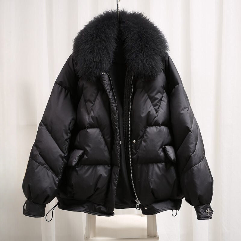 Valentina Rossi Semplicità Elegante All Weather Coat For Women With Luxurious Faux Fur Collar And Warmth