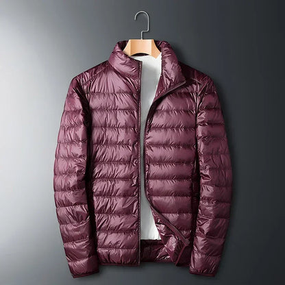 Mateo Ultra Light White Duck Down Jacket For Men Lightweight Warmth Packable Winter Coat