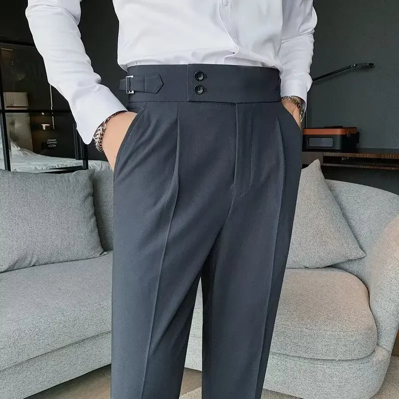 Jonah High Waisted Chino Pants For Men Stylish Comfort For Office And Everyday Wear