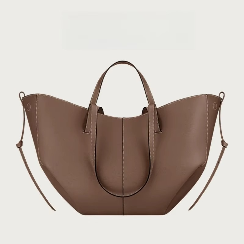 TrendAura Women's Leather Tote Bag With Winged Design And Large Capacity - Elegant Practical Workday Companion
