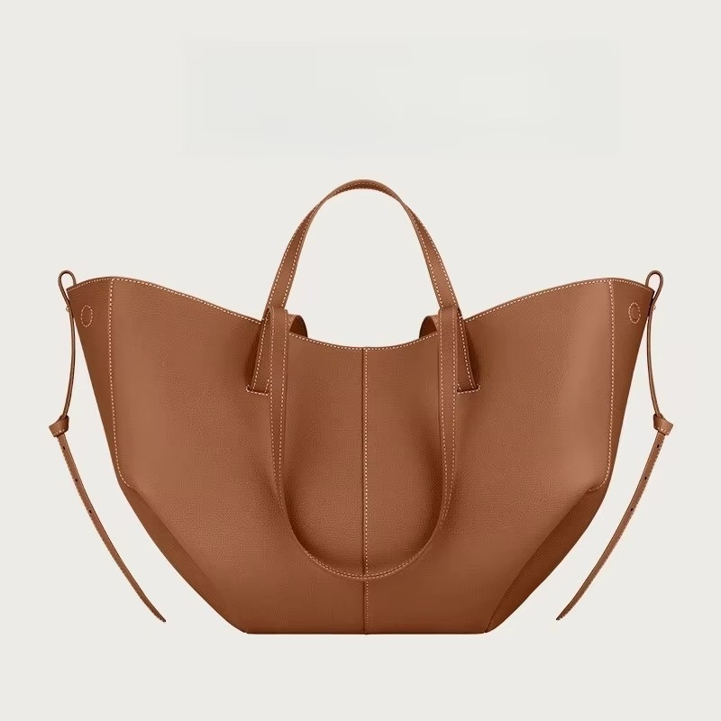 TrendAura Women's Leather Tote Bag With Winged Design And Large Capacity - Elegant Practical Workday Companion