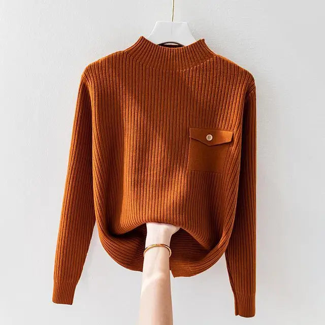 Women's Knit Pullover with Lightweight Fabric and Classic Design