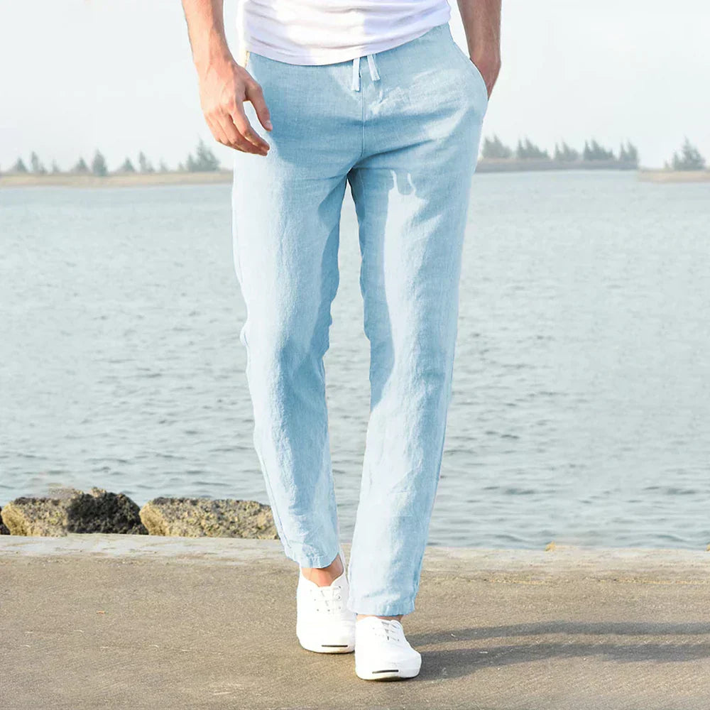 Cropped Men's Lightweight Pants Breathable Cool Fit For Sunny Days And City Streets