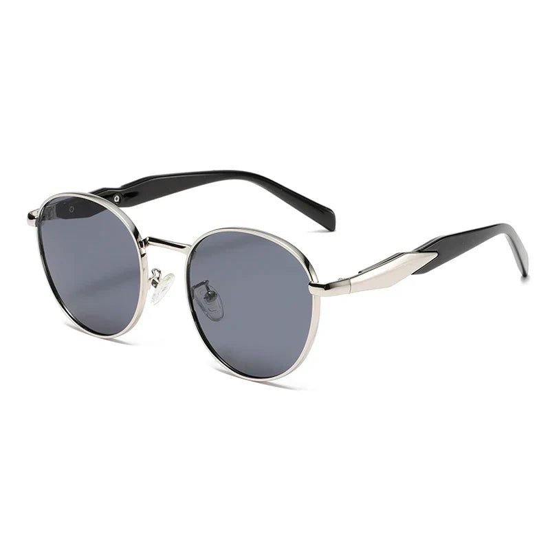 TrendAura Darven Retro Metal Round Sunglasses UV400 Lenses Adjustable Nose Pads Unisex Fashion Accessory