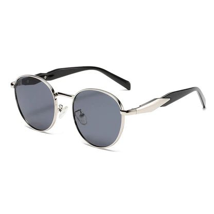 TrendAura Darven Retro Metal Round Sunglasses UV400 Lenses Adjustable Nose Pads Unisex Fashion Accessory