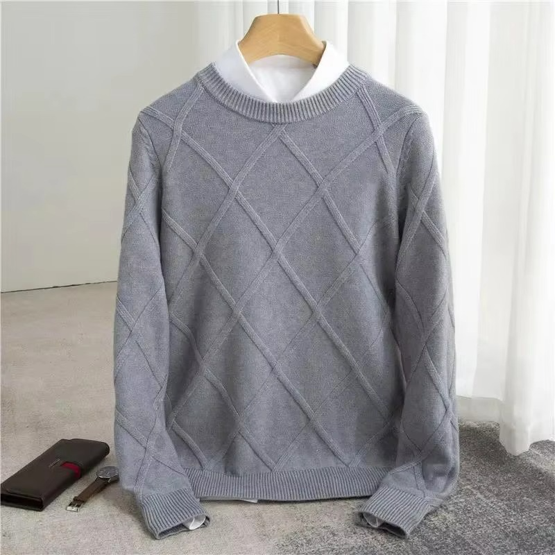 TrendAura Mens Classic Cashmere Crewneck Sweater For Warmth And Timeless Style Everyday Cozy