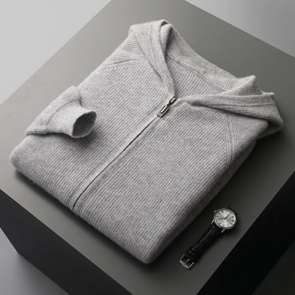 Jordan Premium Cotton Zip Front Hoodie Sweater Soft Knit Cardigan For Men And Women