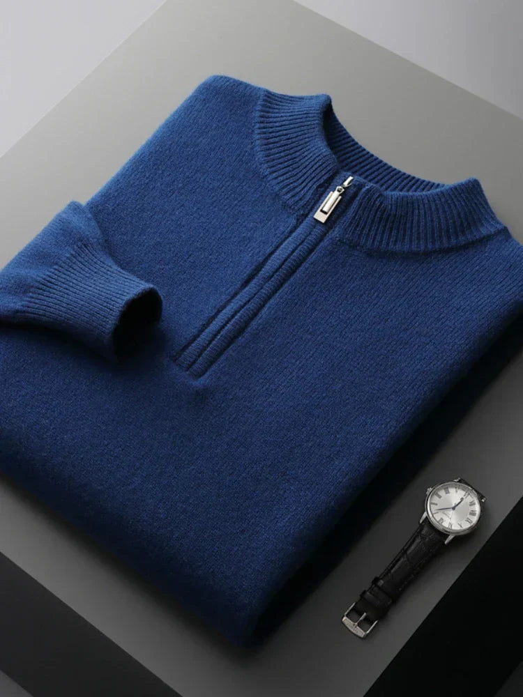 Morris Cashmere Zip Up Sweater For Men Luxurious Warmth Premium Blend Everyday Comfort