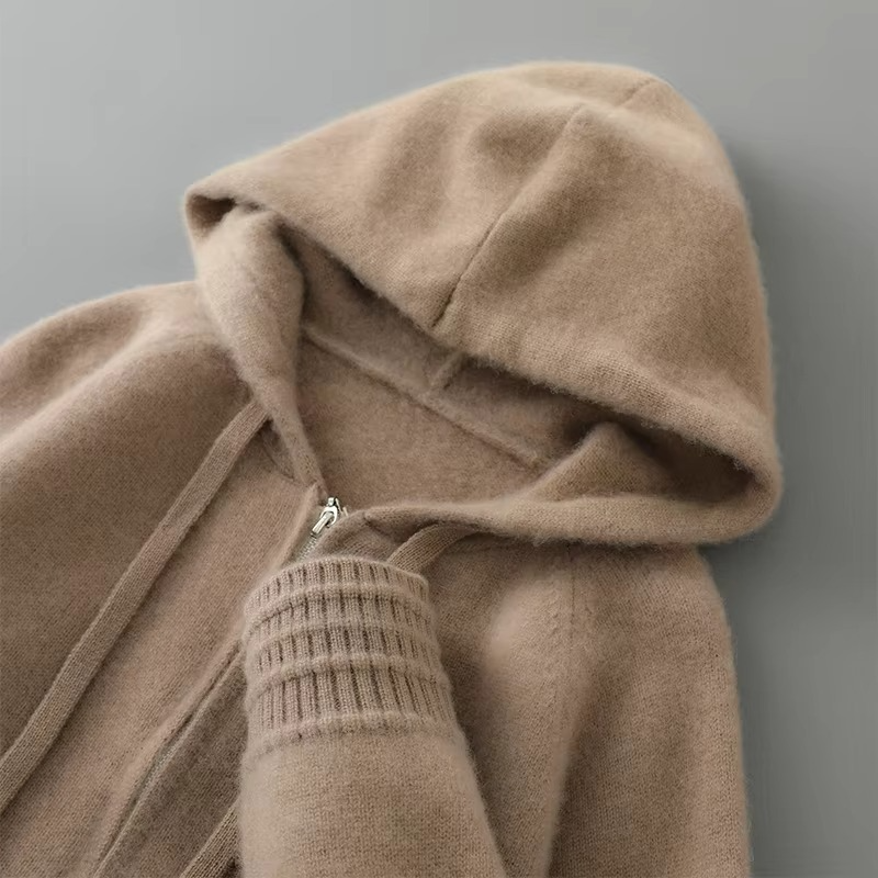 Men's Merino Wool Hooded Cardigan Sweater Jacket Sizes S-XXXL Warmth With Refined Style