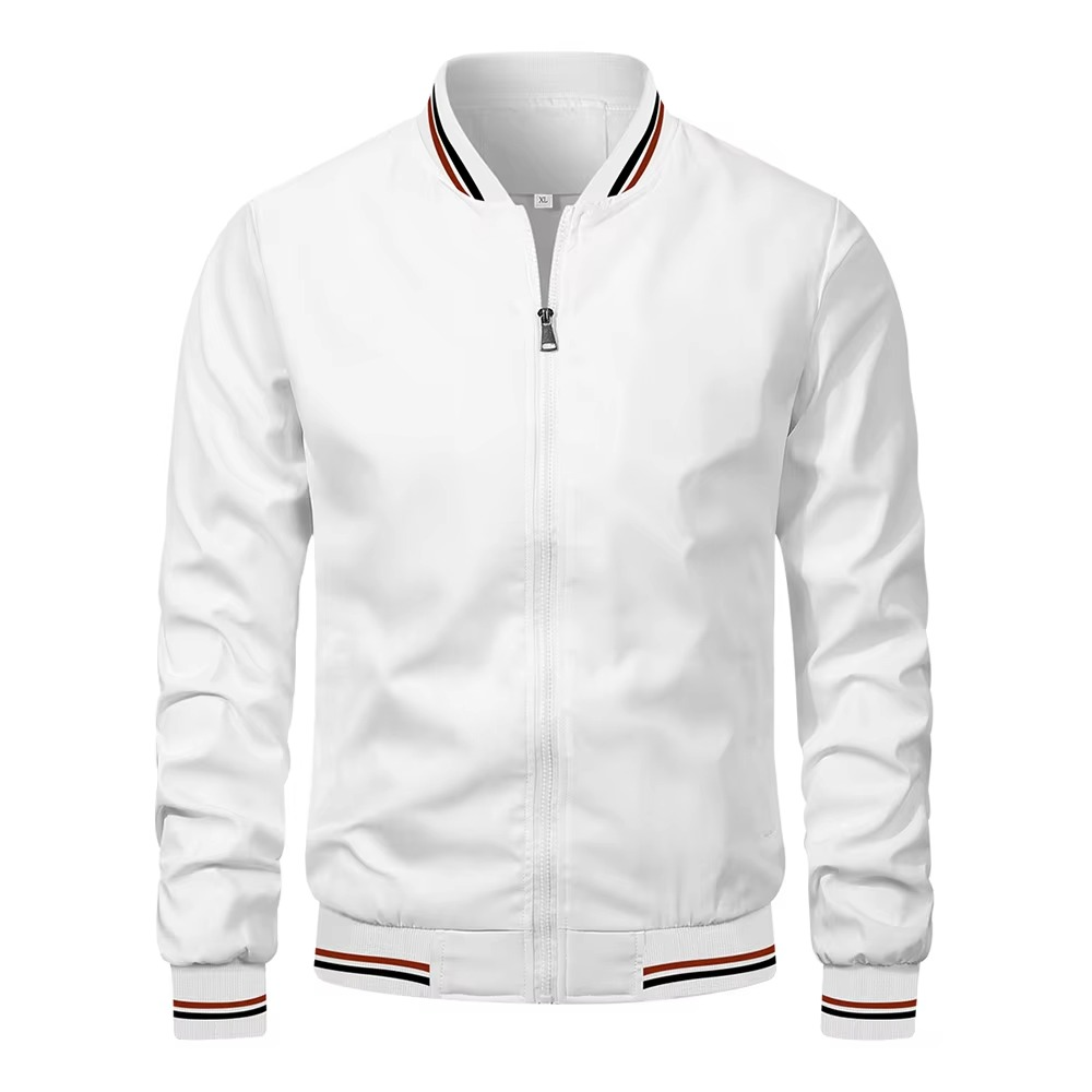 Mens Slim Fit Burgundy Bomber Jacket Lightweight Baseball Style For All Seasons TrendAura