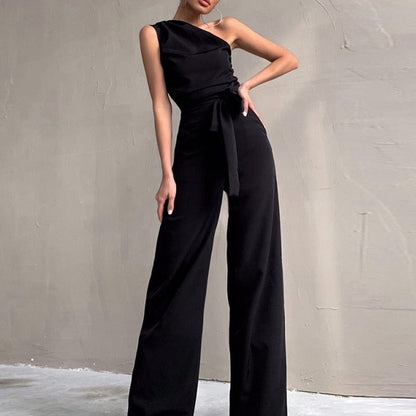 Judy One Shoulder Jumpsuit For Women All Day Comfort Versatile Chic Must Have For Office And Evening