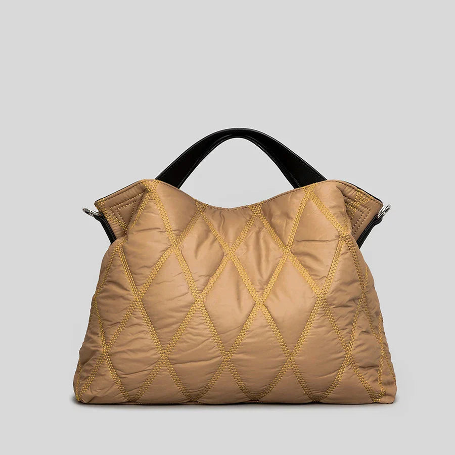 TrendAura Arca Tote Bag - Diamond Quilted Design With Cotton Down Filling And Spacious Interior