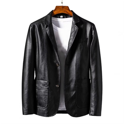 TrendAura Mens Vintage Motorcycle PU Leather Jacket With Button Pocket Design For Classic Biker Style And Fall Wear