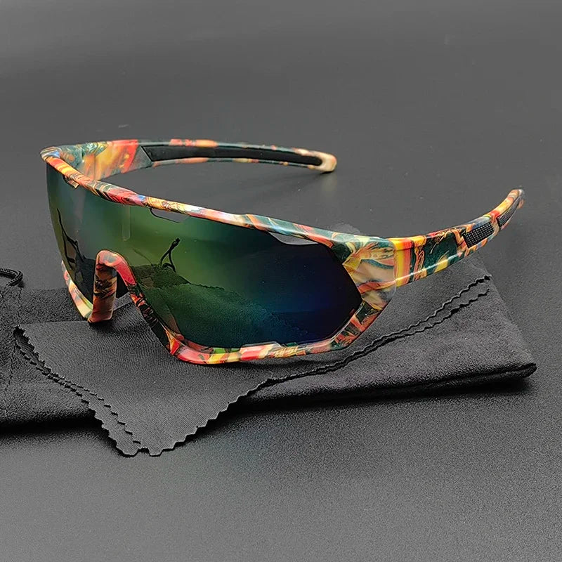 TrendAura Peak View Sunglasses - Durable Polycarbonate Lenses For Outdoor Enthusiasts With Non-Slip Nose Pad