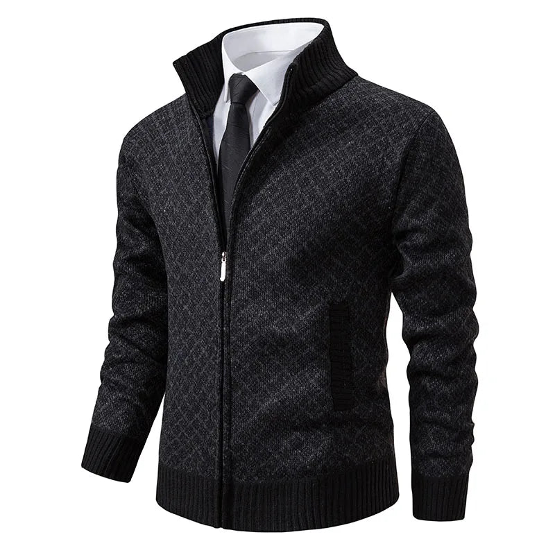 TrendAura Renford Professional Cardigan Jacket For Men With Tailored Fit And Full Zip